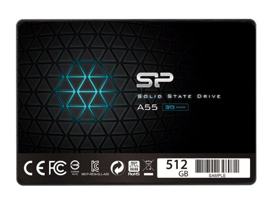 Εικόνα της SILICON POWER SSD A55 512GB, 2.5", SATA III, 560-530MB/s 7mm, TLC