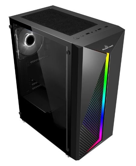 Εικόνα της POWERTECH Gaming case PT-848, tempered glass, 80mm fan, PSU 500W PT-864