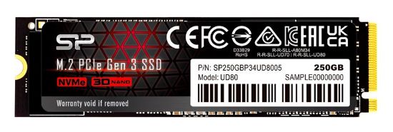 Εικόνα της SILICON POWER SSD PCIe Gen3x4 M.2 2280 UD80, 250GB, 3.400-3.000MB/s